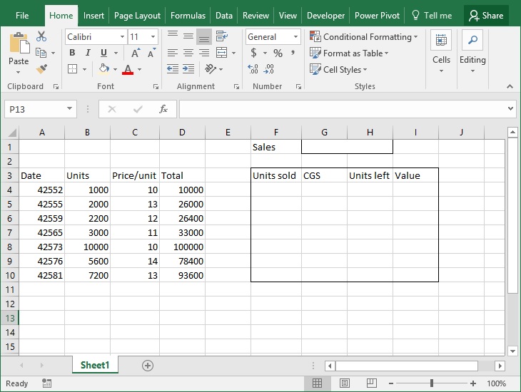 Model inventory in microsoft excel first in first out fifo